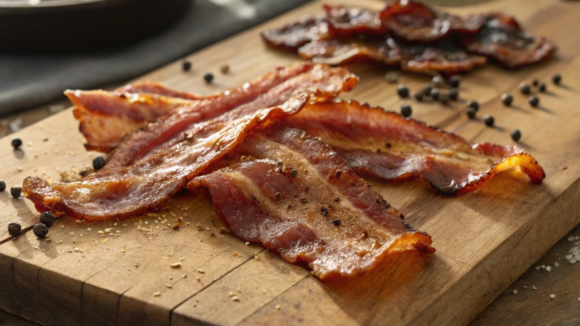 Delicious Brownies Topped with Savory Beef Bacon - A Unique Treat