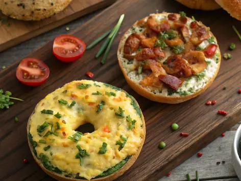 Delicious Quiche Stuffed Bagels: 3 Flavorful Variations to Enjoy.