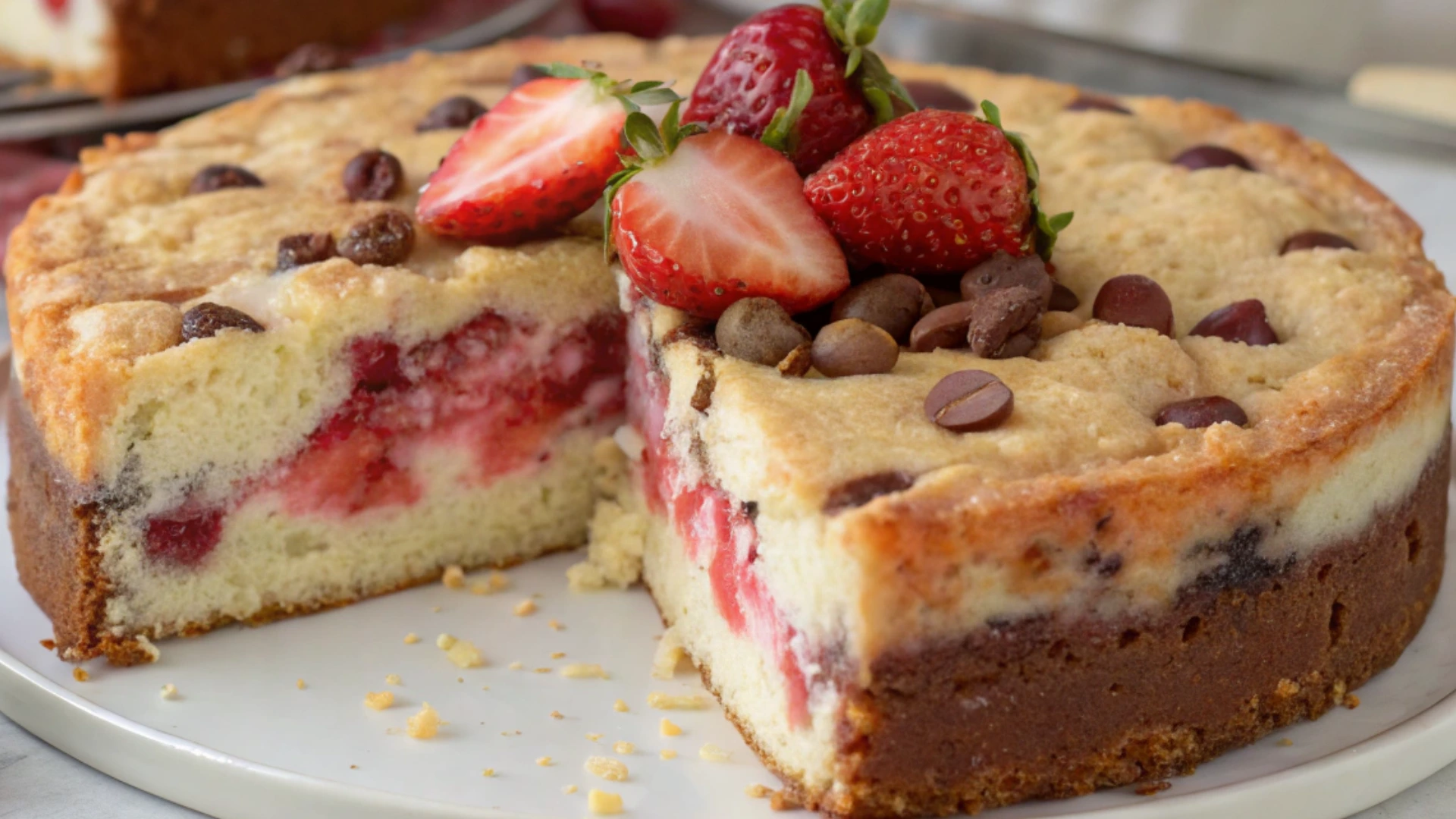 Strawberry Earthquake Cake: 6 Heavenly Layers of Sweetness