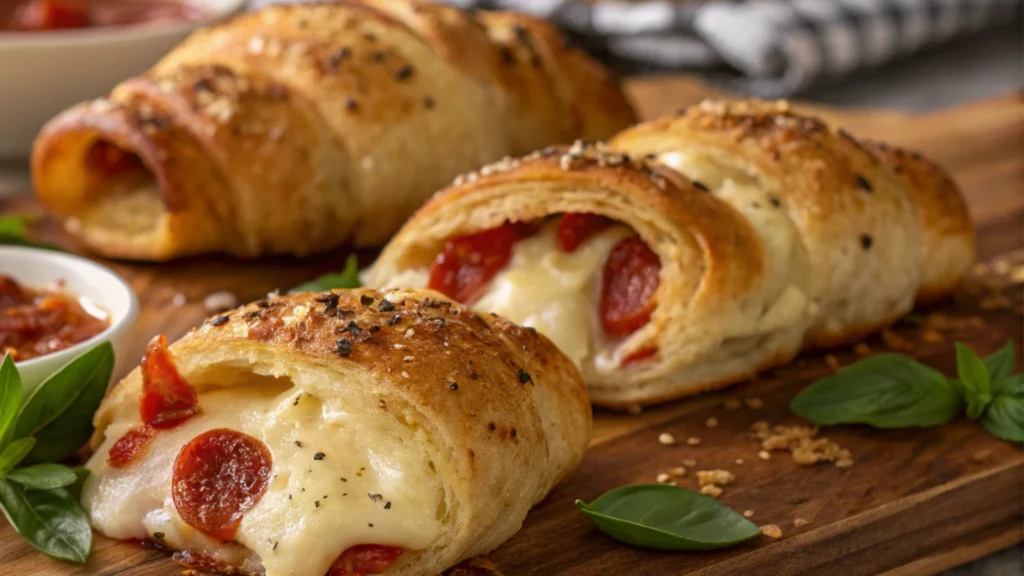 Homemade Mozzarella Pepperoni Croissant Rolls – So Easy!