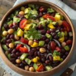 Delicious Dense Bean Salad Recipe with Vibrant Ingredients