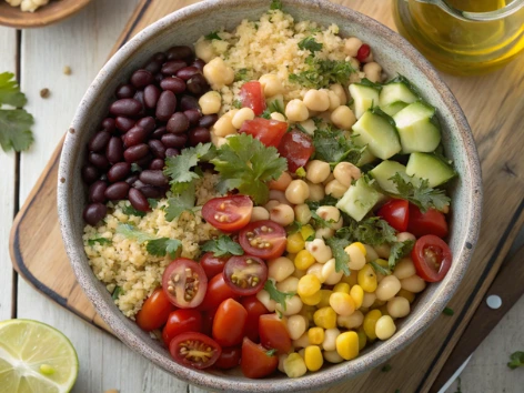 Hearty Bean Salad Recipe with Decadent Flavor Layers