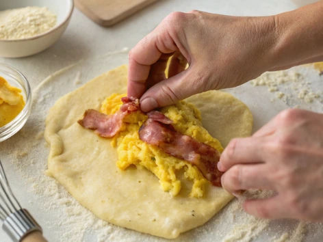 Cheesy Egg and Bacon Breakfast Biscuit Bombs - Easy Recipe!