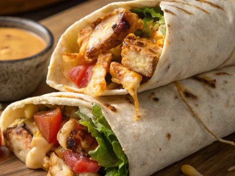 Cheesy Garlic Chicken Wraps – Quick and Easy Meal Ideas.