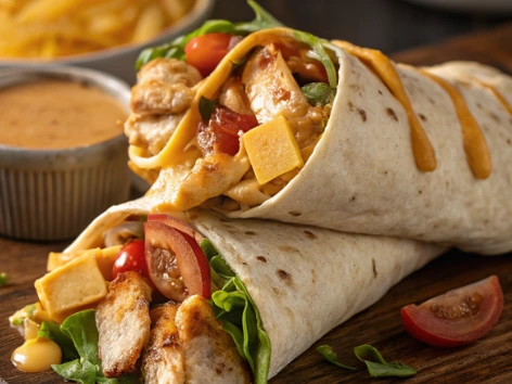 Cheesy Garlic Chicken Wraps – Easy Comfort Food Ideas.