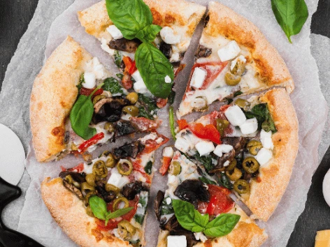 Greek Pizza with Classic Mediterranean Ingredients