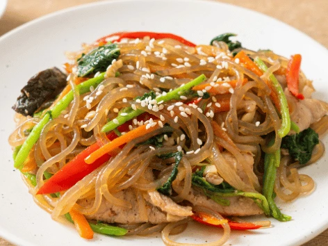 Korean Japchae Noodles Recipe: Quick & Tasty Glass Noodles.