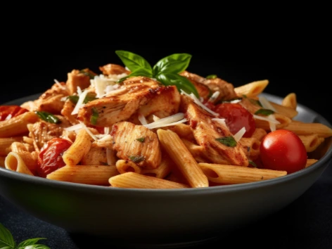 Creamy Garlic Chicken Pasta with Spinach and Parmesan
