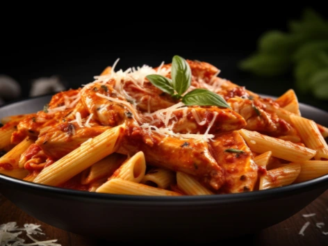 Romantic Chicken Pasta Dish with Rich Cream Sauce
