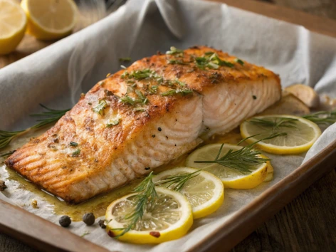 Flaky Lemon Garlic Salmon Made Easy in a Convection Oven