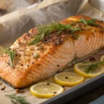 Perfectly Baked Salmon in Convection Oven with Herbs and Lemon