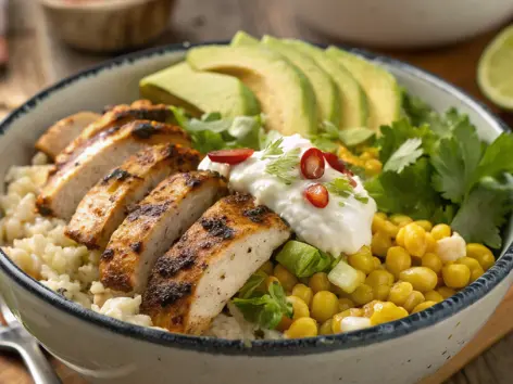 Tasty Street Corn Chicken Rice Bowl Recipe with Bold Flavors

