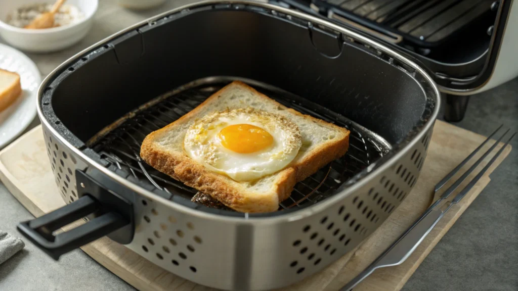 Quick Air Fryer Egg and Cheese Toast Recipe