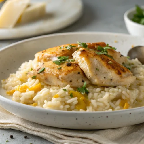 Creamy Chicken and Rice with Parmesan