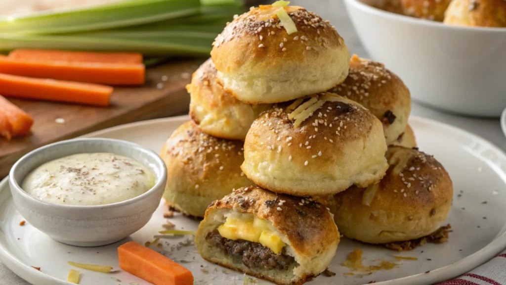 Easy Garlic Parmesan Cheeseburger Bombs Recipe