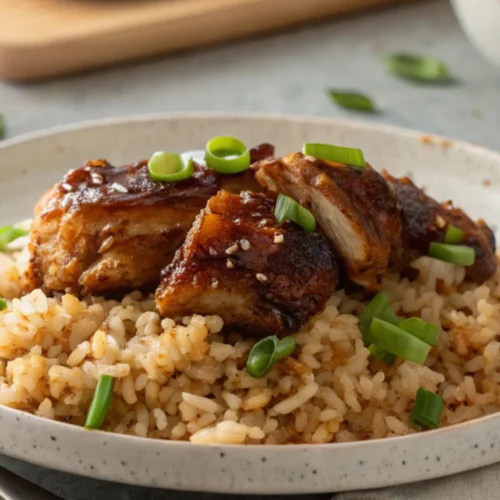 30-Minute One-Pan Honey BBQ Chicken Rice