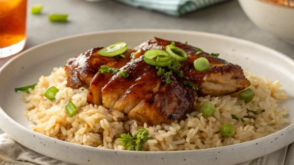 Family-Friendly One-Pan Honey BBQ Chicken Rice