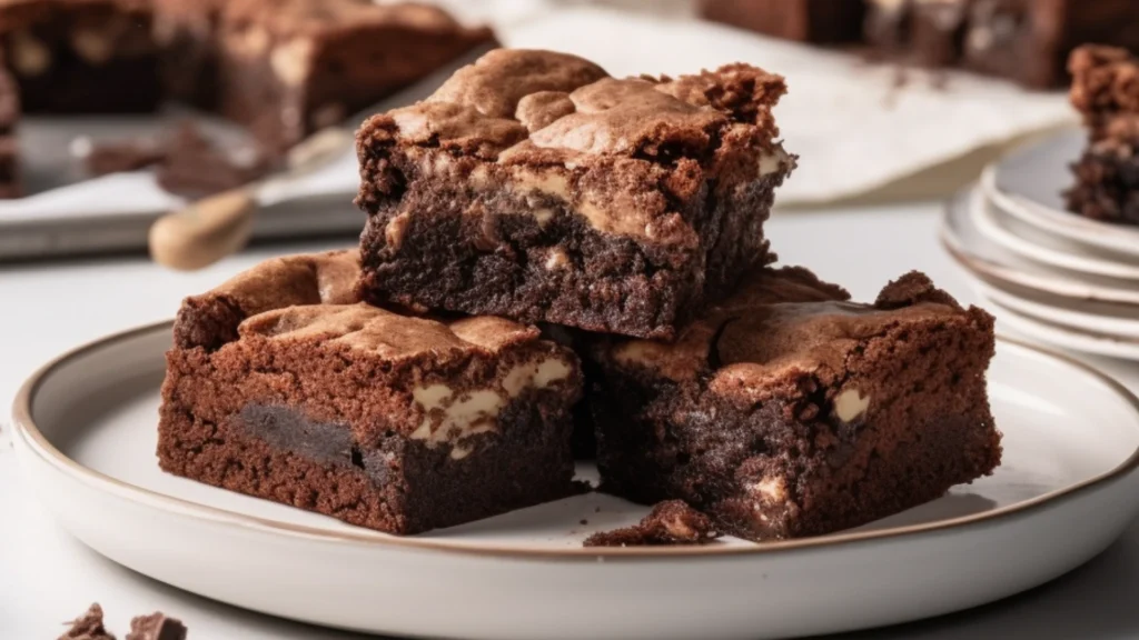 Fudgy Chewy Brookies Freshly Baked