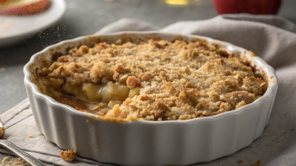 Easy Caramel Apple Crumble Dessert
