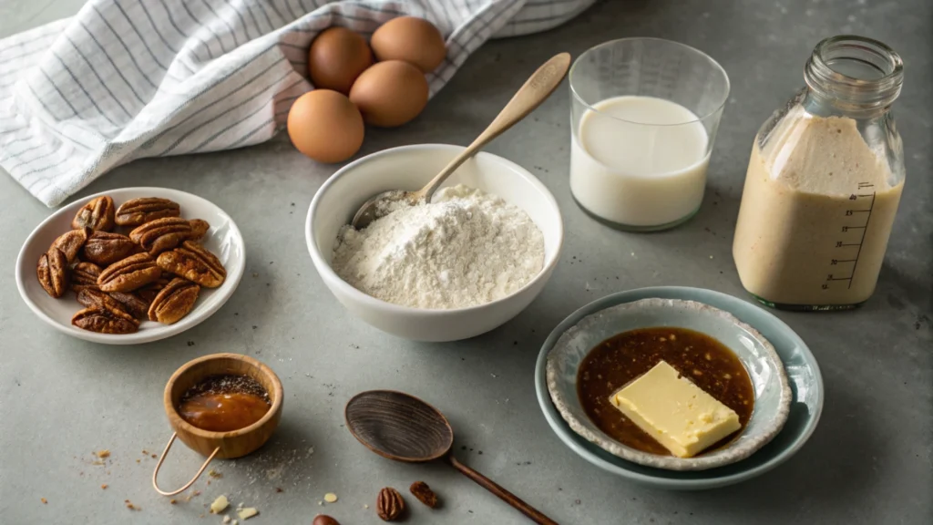 Gooey Coffee Caramel Cake with Nuts