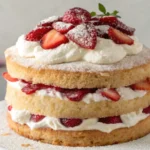 Strawberry Shortcake Layer Cake with Whipped Cream