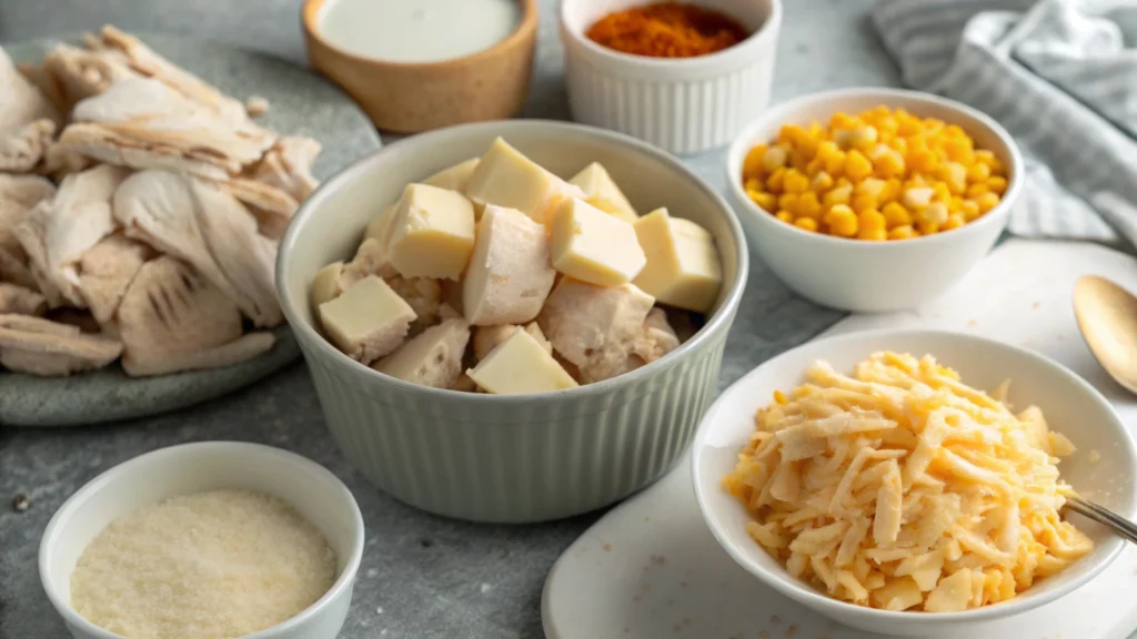Easy Chicken Mashed Potato Casserole with Gravy