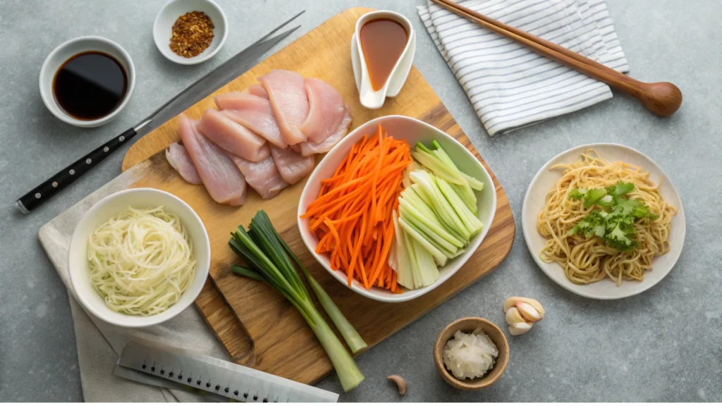 Easy Chicken Yakisoba Recipe Bowl

